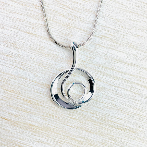 Sterling Silver Swirl Pendant by JB Designs.