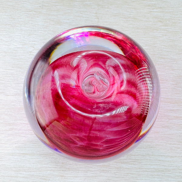 Red Handmade Glass Apple.