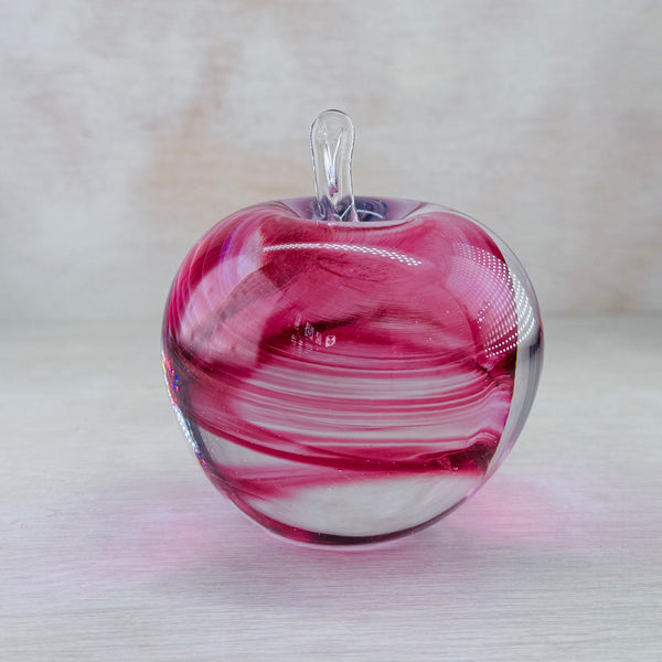 Red Handmade Glass Apple.