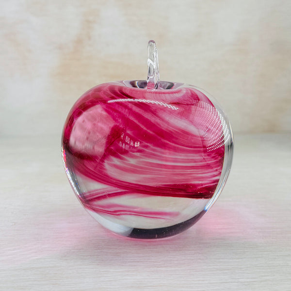 Red Handmade Glass Apple.