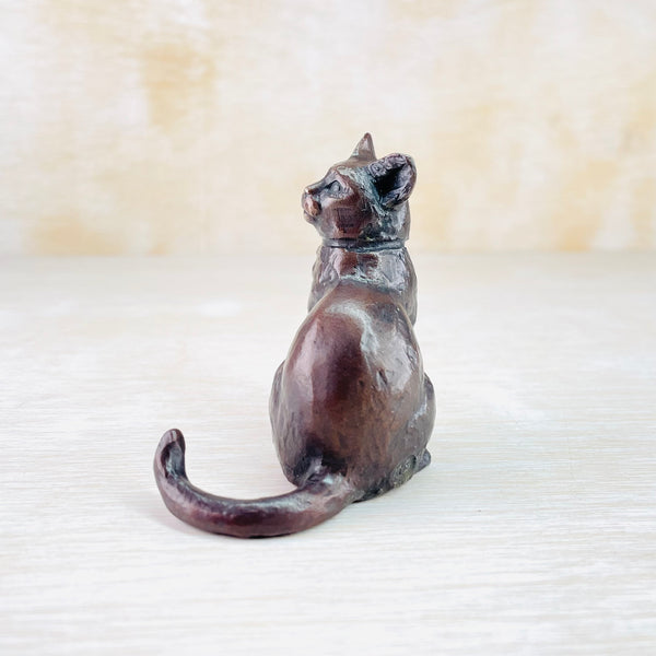 Bronze 'Sitting Cat' by Michael Simpson