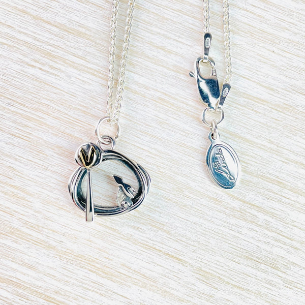 Linda Macdonald Handmade Silver 'Hare' Pendant.