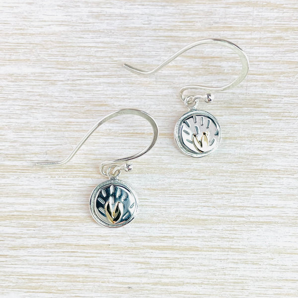 Linda Macdonald Handmade Silver Heart Earrings.