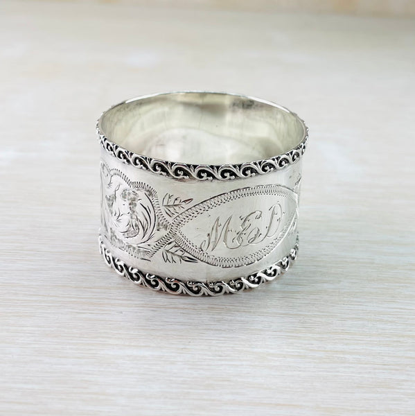 Single Antique Silver Napkin Ring, Hallmarked Birmingham, 1900