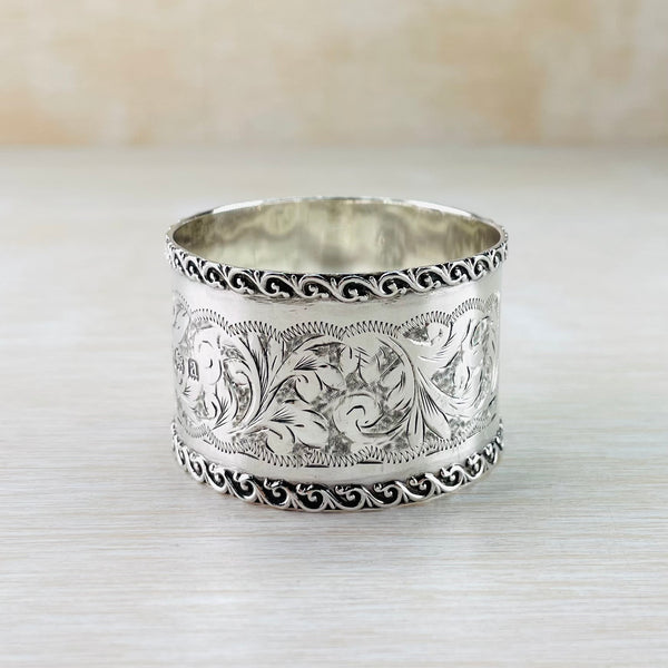 Single Antique Silver Napkin Ring, Hallmarked Birmingham, 1900