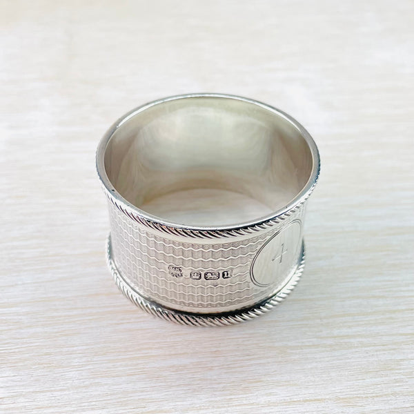 Single Vintage Silver Napkin Ring, Hallmarked 1930