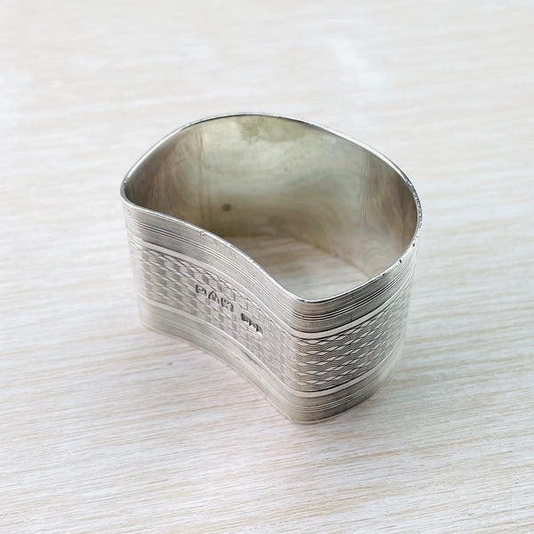 Single Vintage Silver Napkin Ring, Hallmarked in Chester 1933.