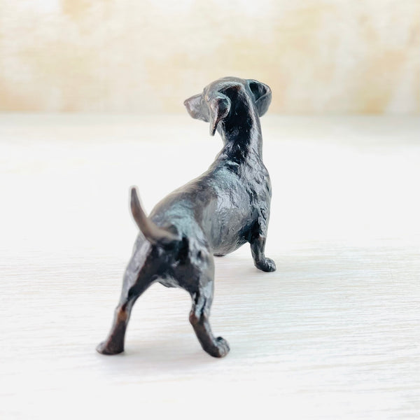 Limited Edition Bronze Standing Dachshund by Michael Simpson.