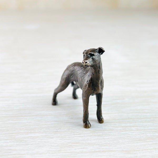 Bronze Lurcher Miniature Sculpture