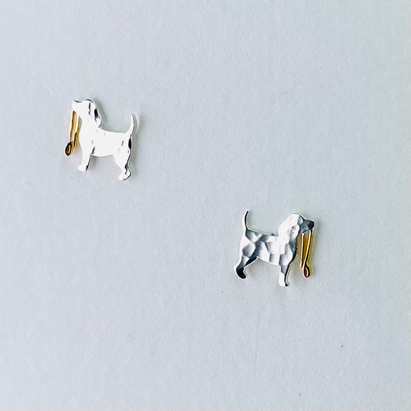 'Spot the Dog' With Leash Stud Earrings
