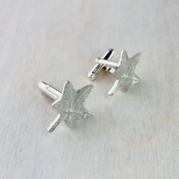 Pewter Maple Leaf Design Cufflinks.