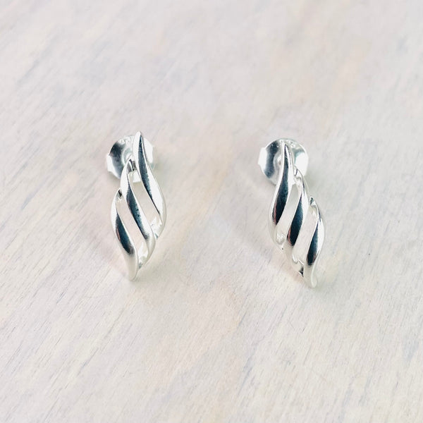 Silver Stud Earrings by JB Designs.
