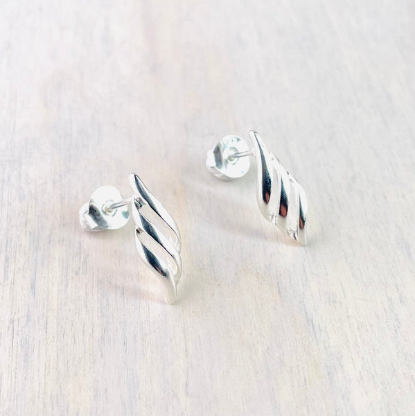 Silver Stud Earrings by JB Designs.