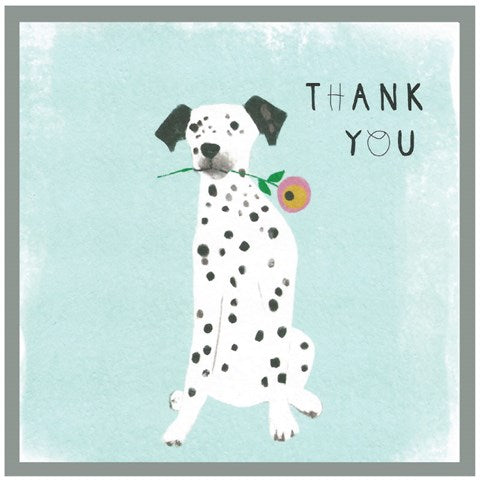 Spotty Dog 'Thank you' Card by Cinnamon Aitch.