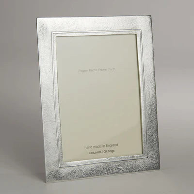 Handmade Raised Line Design Pewter Photograph Frame for 7