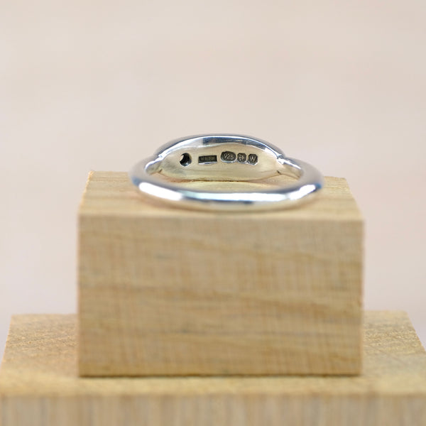 Silver and Gold 'Magical Hare' Ring With Moonstone by Nick Hubbard Jewellery.