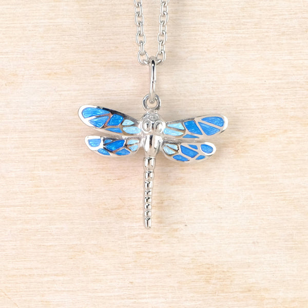 Fine Enamel and Silver Dragonfly Pendant by Nicole Barr.