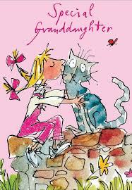 Quentin Blake Special Granddaughter Birthday Card.