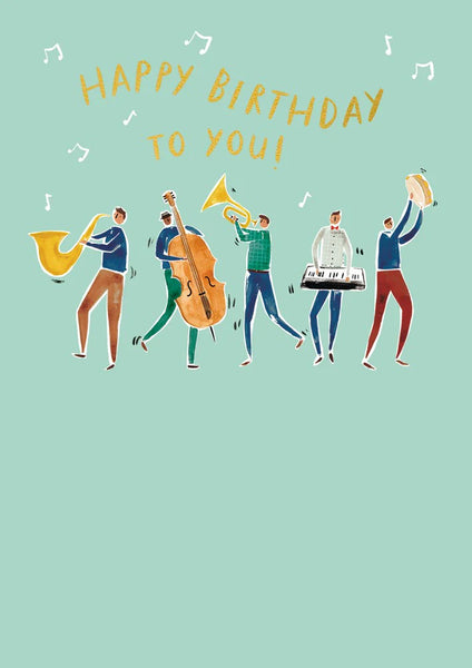 Happy Birthday Band'  Greetings Card by Art File.
