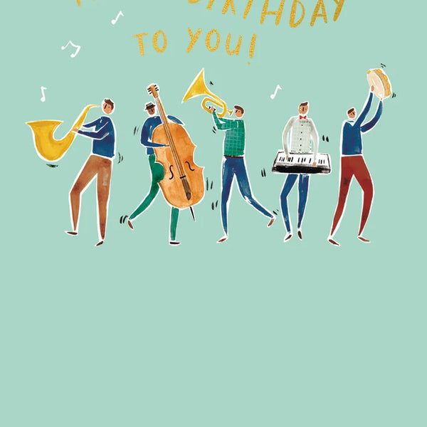 Happy Birthday Band'  Greetings Card by Art File.