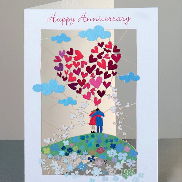 'Couple with Big Heart' Laser Cut Anniversary Card