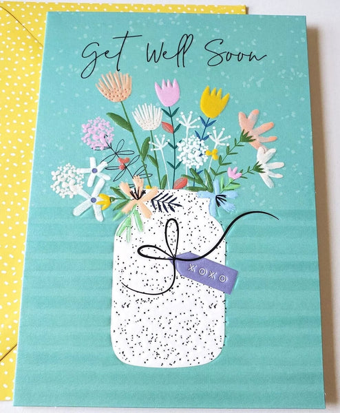 ' Get Well Soon' Card by Laura Darrington Design.