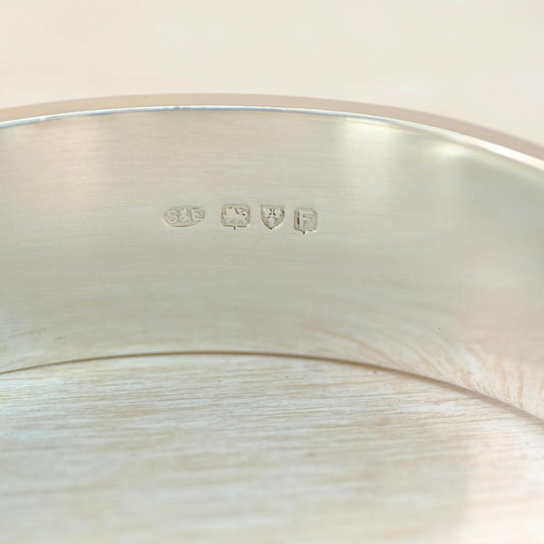 Vintage Silver Bangle Bracelet Hallmarked in Chester 1956