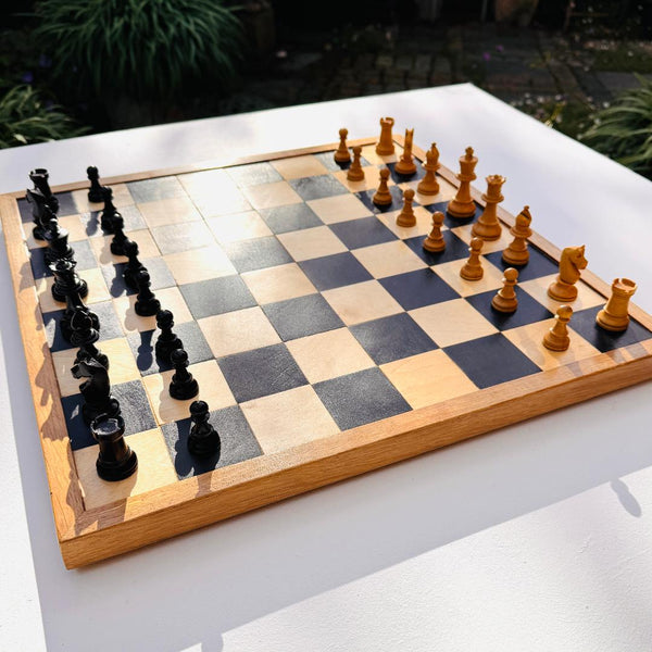 Wooden Chess Set with Handmade Board.