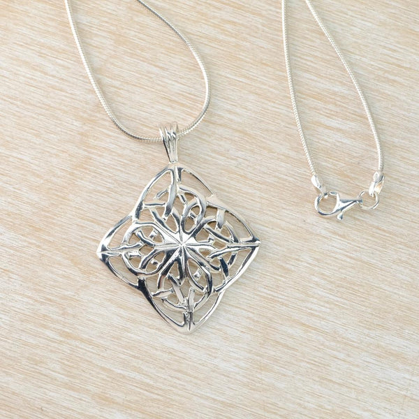 Celtic Style Design Vintage Silver Pendant.
