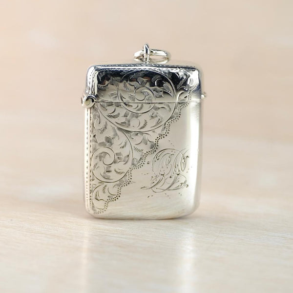 Antique Silver Vesta Case, Hallmarked Birmingham 1901