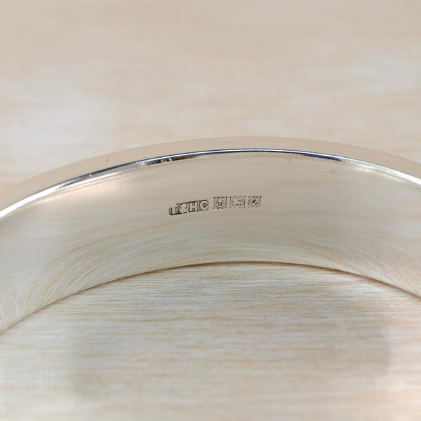 Vintage Engraved Sterling Silver Bangle Bracelet, Hallmarked in Birmingham 1965.