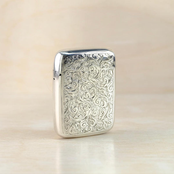 Antique Silver Vesta Case, Hallmarked Birmingham, 1888.