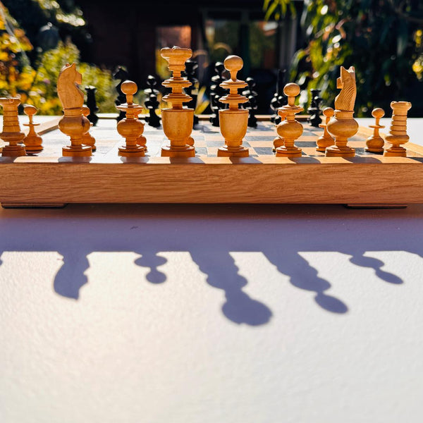Wooden St George's Chess Set and  Hand Crafted Board.