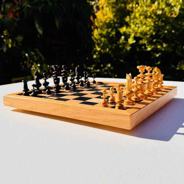 Wooden St George's Chess Set and  Hand Crafted Board.