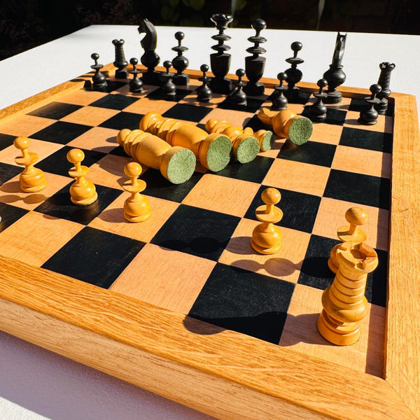 Wooden St George's Chess Set and  Hand Crafted Board.