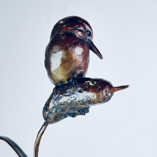 Limited Edition Bronze Kingfisher by Michael Simpson.