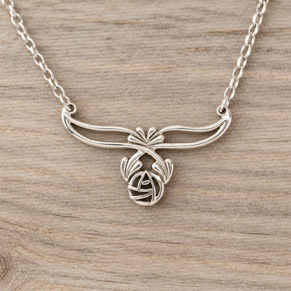 Mackintosh Style Vintage Sterling Silver Necklet.