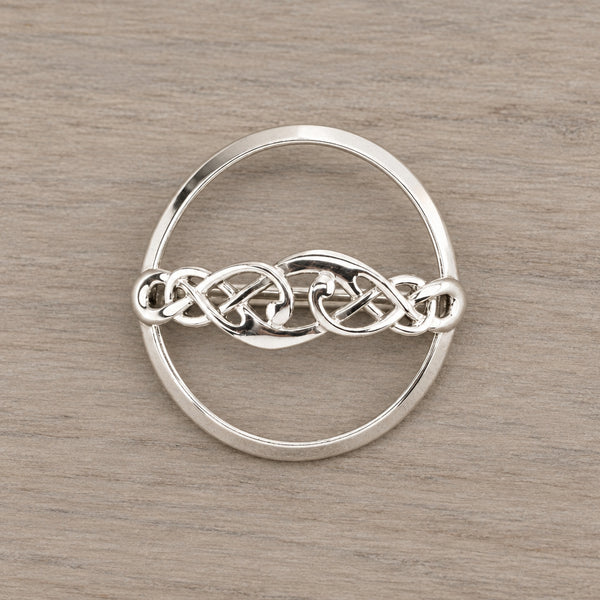 Vintage Sterling Silver Scarf Ring Brooch by Ola Gorie.
