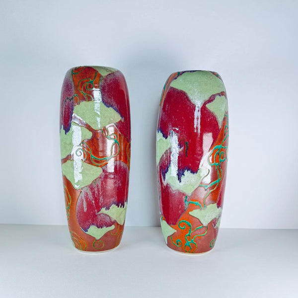 Pair of Handmade Limited Edition Vases by Claire Woodall at Dartington Pottery