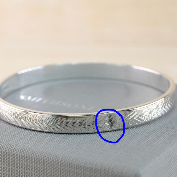 Antique Silver Bangle Bracelet by Charles Horner, Hallmarked in Chester 1925.