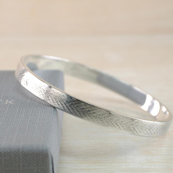 Antique Silver Bangle Bracelet by Charles Horner, Hallmarked in Chester 1925.