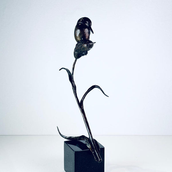 Limited Edition Bronze Kingfisher by Michael Simpson.