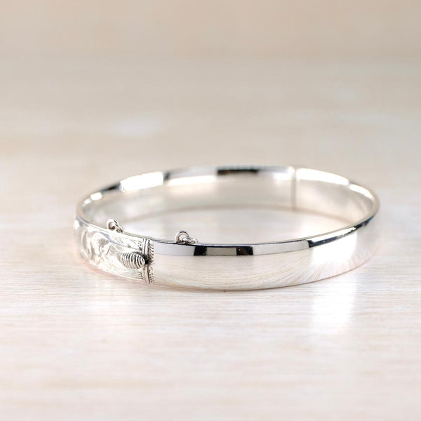Vintage Sterling Silver Bangle Bracelet Hallmarked Birmingham, 1959