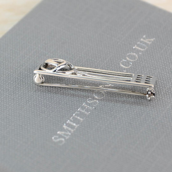 Vintage Sterling Silver Mackintosh Style Rose and Leaf Brooch.