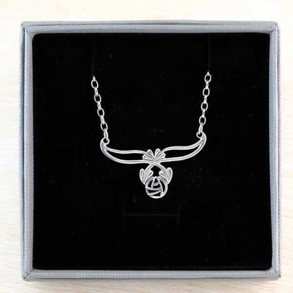 Mackintosh Style Vintage Sterling Silver Necklet.