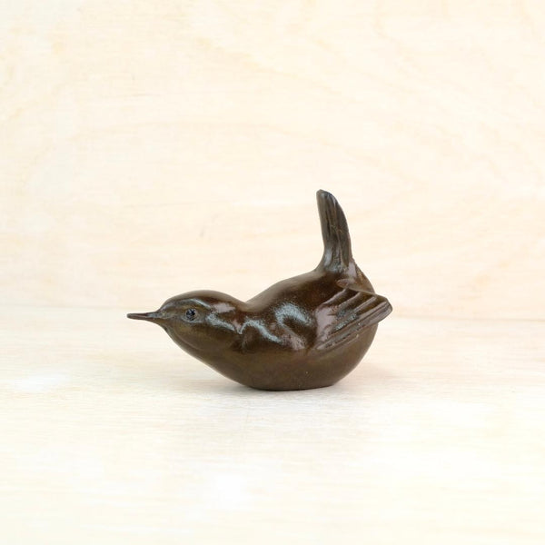 Solid Foundry Bronze Wren by A. Glasby
