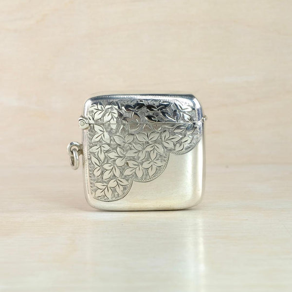 Antique Sterling Silver Vesta Case, Hallmarked Chester, 1903.