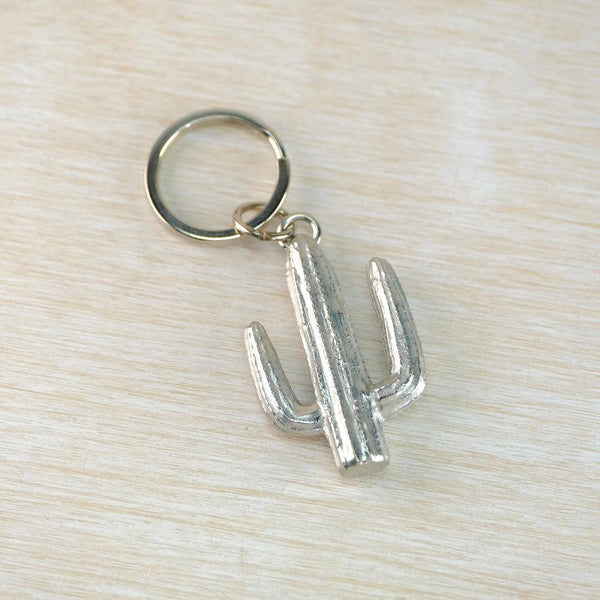 Pewter Cactus Key Ring.