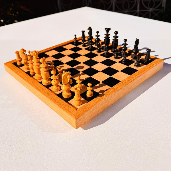 Wooden St George's Chess Set and  Hand Crafted Board.