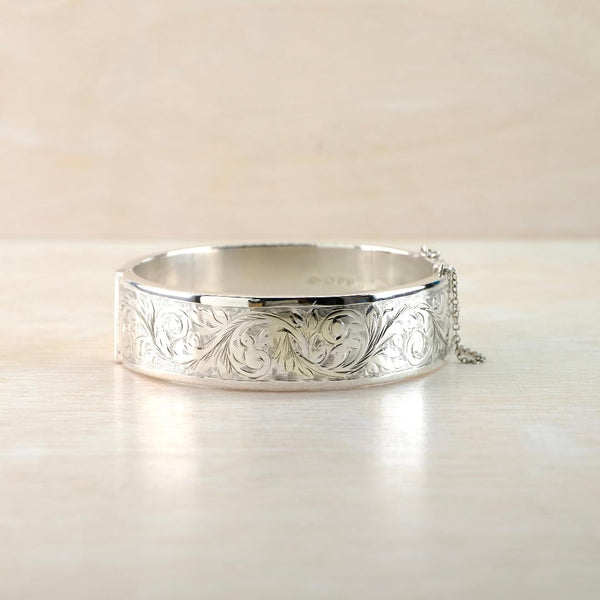 Vintage Silver Bangle Bracelet Hallmarked in Chester 1956